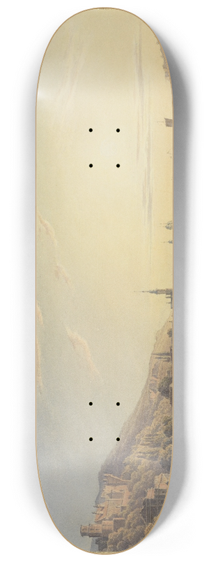 Carl Ludwig Frommel - Ansicht von Heidelberg, neckarabwrts gesehen 8.25 inch art skate deck