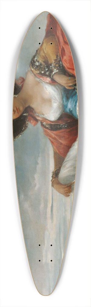 Eugenio Lucas Velzquez - Maja with a Small Dog 39.3 inch art pintail longboard deck