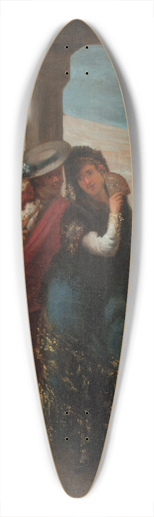 Eugenio Lucas Velzquez - Majo and Maja 39.3 inch art pintail longboard deck