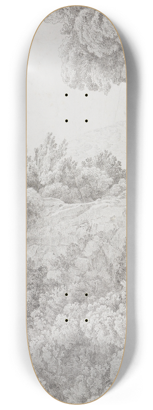Carl Ludwig Frommel - Bewaldete Felsen bei Tivoli 8.25 inch art skate deck
