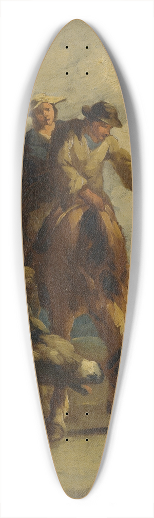 Eugenio Lucas Velzquez - Water sellers with a donkey 39.3 inch art pintail longboard deck