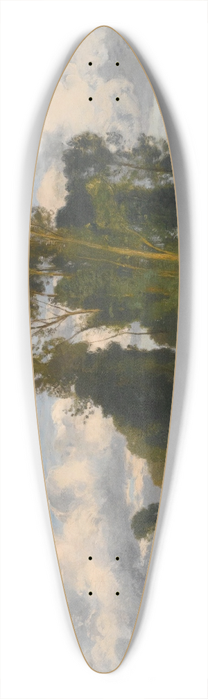 Eugen Jettel - Grazing Cows On A Meadow 39.3 inch art pintail longboard deck