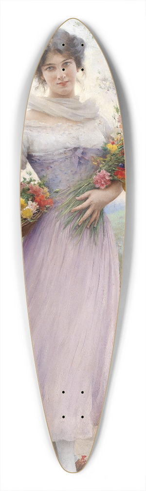 Eugen von Blaas - Mdchen in fliederfarbenem Kleid 39.3 inch art pintail longboard deck