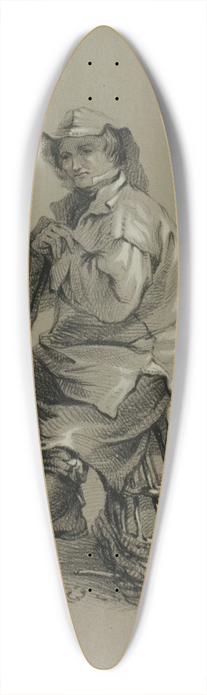 Eugne Blery - Fisherman Seated on Lobster Pot 39.3 inch art pintail longboard deck