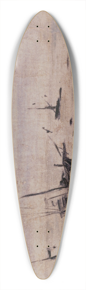 Eugne Boudin - Bateaux chous  mare basse 39.3 inch art pintail longboard deck Eugne Boudin - Bateaux chous  mare basse 39.3 inch art pintail longboard deck