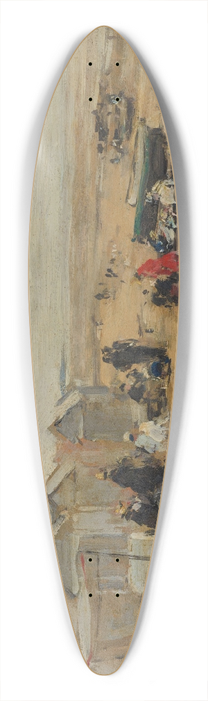 Eugne Boudin - Deauville, Scne de plage 39.3 inch art pintail longboard deck