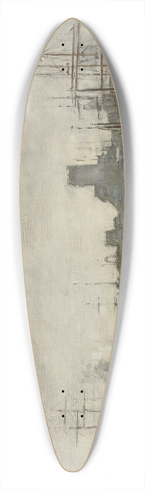 Eugne Boudin - Fcamp, Le port 39.3 inch art pintail longboard deck