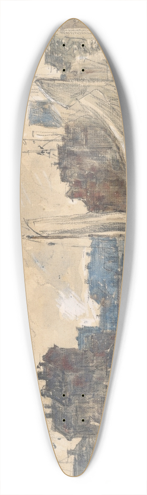 Eugne Boudin - Port de Rotterdam 39.3 inch art pintail longboard deck