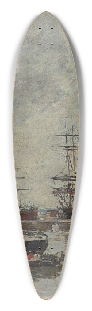 Eugne Boudin - Port, navires  quai 39.3 inch art pintail longboard deck