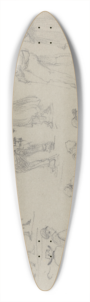 Eugne Boudin - Provincial Figures 39.3 inch art pintail longboard deck