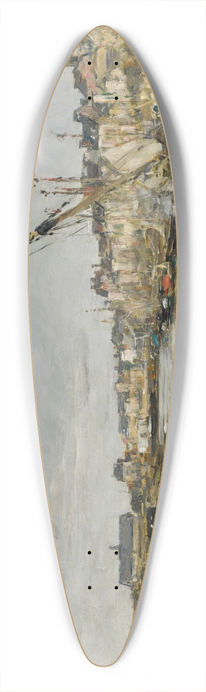Eugne Boudin - Trouville. Le port 39.3 inch art pintail longboard deck