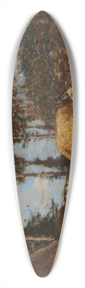 Eugne Boudin - Une ferme bretonne 39.3 inch art pintail longboard deck Eugne Boudin - Une ferme bretonne 39.3 inch art pintail longboard deck
