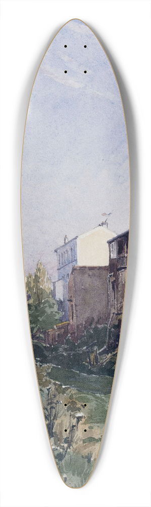 Eugne Bourgeois - Rue de la Fontaine Mulard 39.3 inch art pintail longboard deck Eugne Bourgeois - Rue de la Fontaine Mulard 39.3 inch art pintail longboard deck