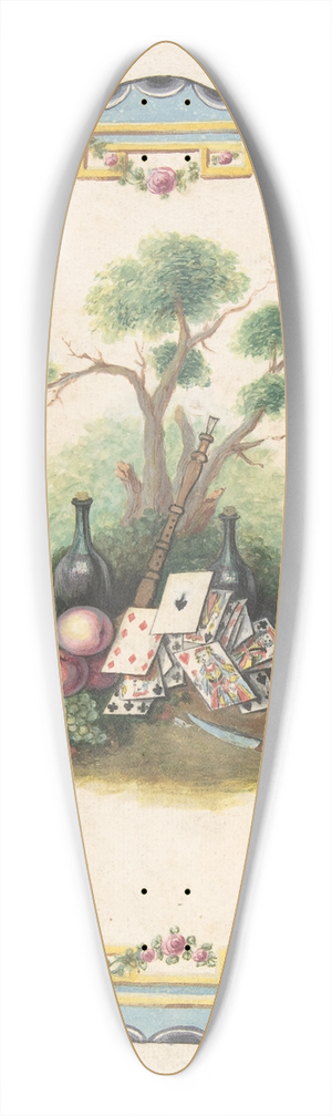 Eugne Charpentier - Design for a Firescreen with Picnic Scene and Playing Cards 39.3 inch art pintail longboard deck