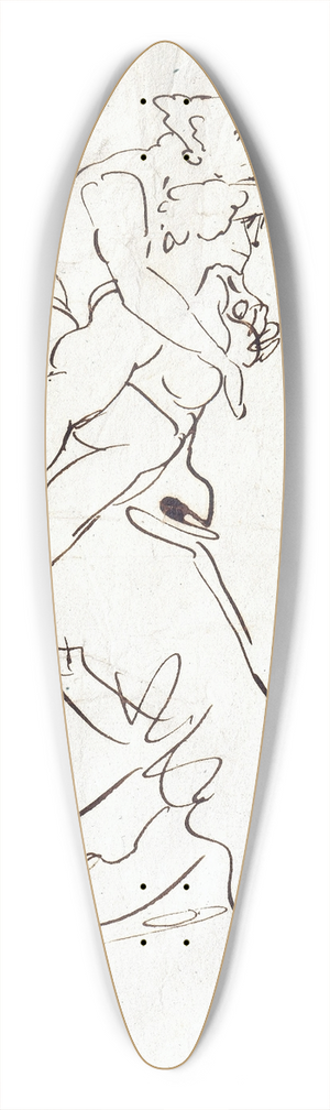 Eugne Delacroix - Aeneas and Anchises 39.3 inch art pintail longboard deck