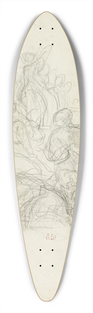 Eugne Delacroix - Allegorical or Mythological Scene 39.3 inch art pintail longboard deck