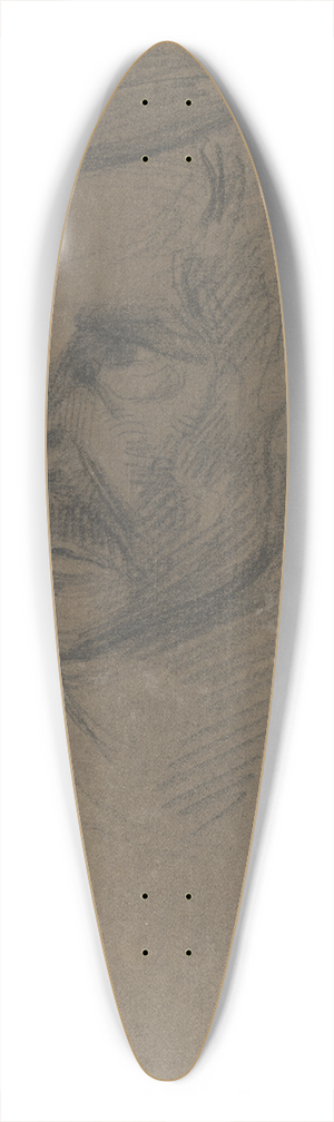 Eugne Delacroix - A mans head 39.3 inch art pintail longboard deck