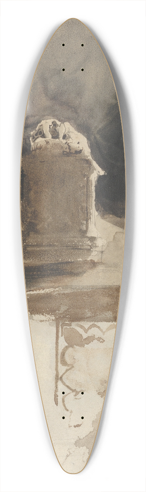 Eugne Delacroix - A Tomb and Studies of Windows in the Church of Valmont Abbey 39.3 inch art pintail longboard deck