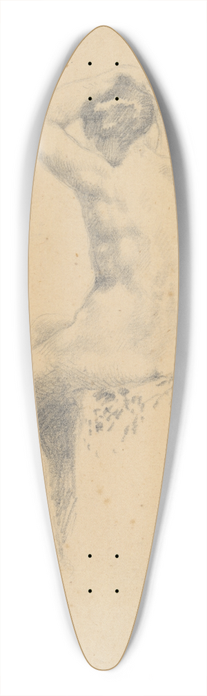 Eugne Delacroix - Female Nude Seen from theRear 39.3 inch art pintail longboard deck Eugne Delacroix - Female Nude Seen from theRear 39.3 inch art pintail longboard deck
