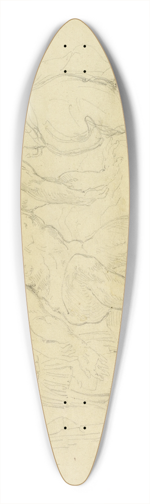 Eugne Delacroix - Hercules Between Virtue and Vice 39.3 inch art pintail longboard deck