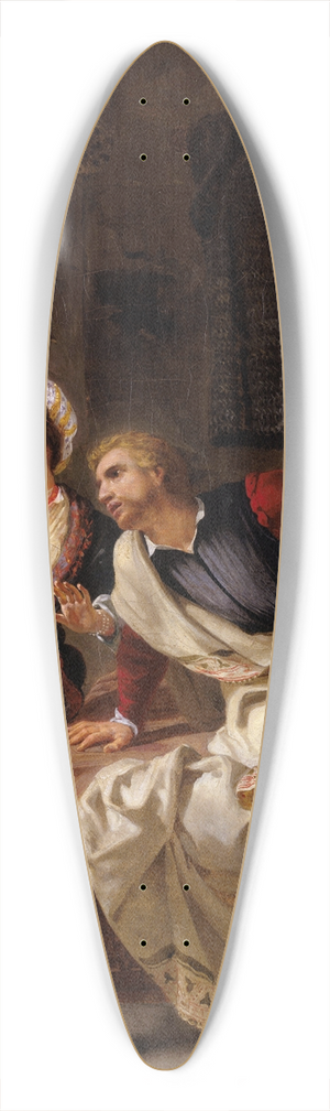 Eugne Delacroix - Rebecca and the Wounded Ivanhoe 39.3 inch art pintail longboard deck Eugne Delacroix - Rebecca and the Wounded Ivanhoe 39.3 inch art pintail longboard deck
