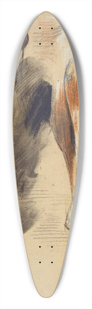 Eugne Delacroix - Studies of a right Leg 39.3 inch art pintail longboard deck