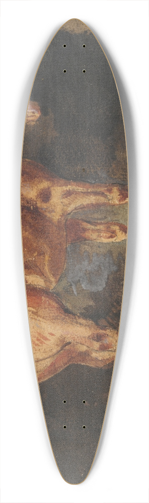 Eugne Delacroix - Study of aHorse 39.3 inch art pintail longboard deck