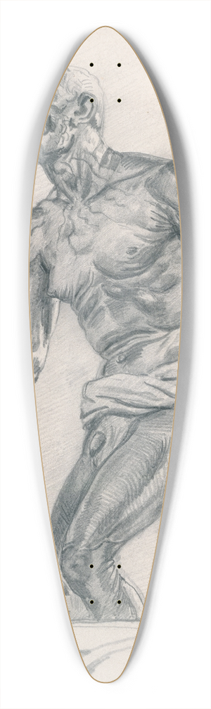 Eugne Delacroix - Study of a Male Nude Study for The Death of Seneca 39.3 inch art pintail longboard deck Eugne Delacroix - Study of a Male Nude Study for The Death of Seneca 39.3 inch art pintail longboard deck