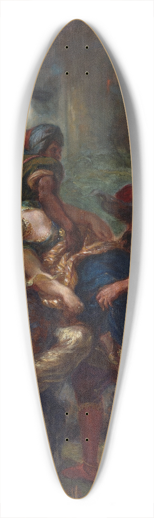 Eugne Delacroix - The Abduction of Rebecca 39.3 inch art pintail longboard deck Eugne Delacroix - The Abduction of Rebecca 39.3 inch art pintail longboard deck