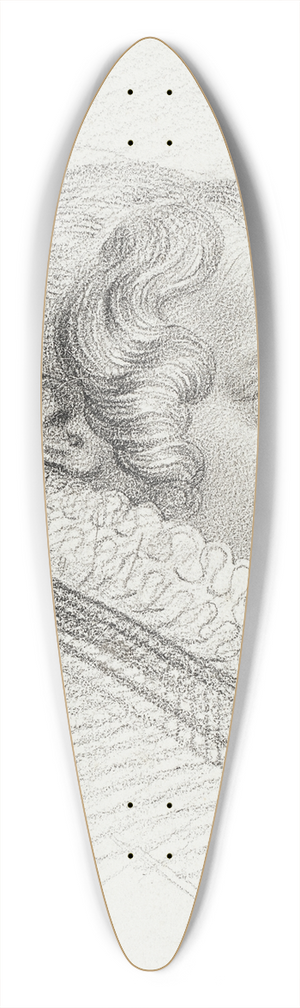 Eugne Devria - Profile Portrait of Mlle. Egl Leg 39.3 inch art pintail longboard deck