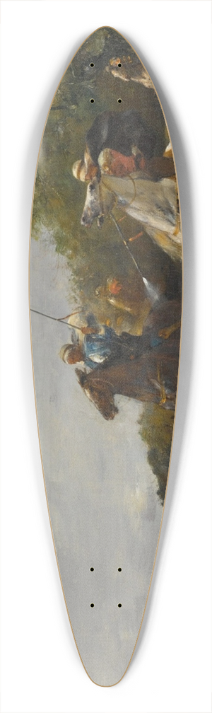 Eugne Fromentin - The Boar Hunt 39.3 inch art pintail longboard deck