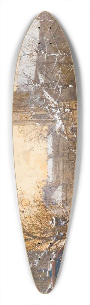 Eugne Galien-Laloue - Boulevard Saint-Germain, Paris 39.3 inch art pintail longboard deck