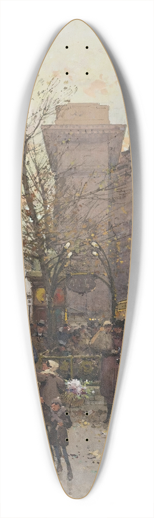 Eugne Galien-Laloue - La Porte Saint Denis, Paris 39.3 inch art pintail longboard deck