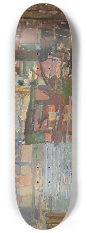 Carl Moll - Der Hamburger Hafen 8.25 inch art skate deck