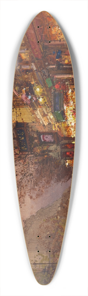 Eugne Galien-Laloue - Les Grands Boulevards prs du thtre des varits 39.3 inch art pintail longboard deck