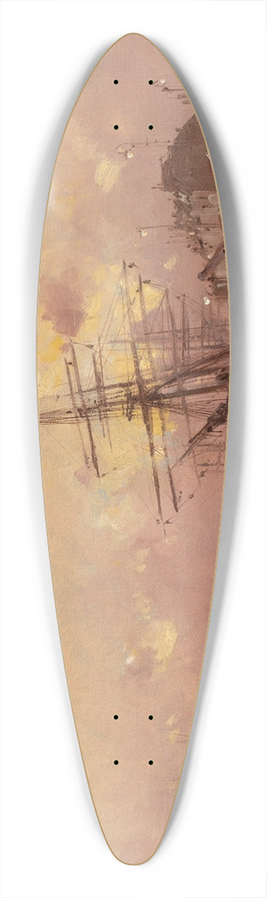Eugne Galien-Laloue - Port Breton au crpuscule 39.3 inch art pintail longboard deck
