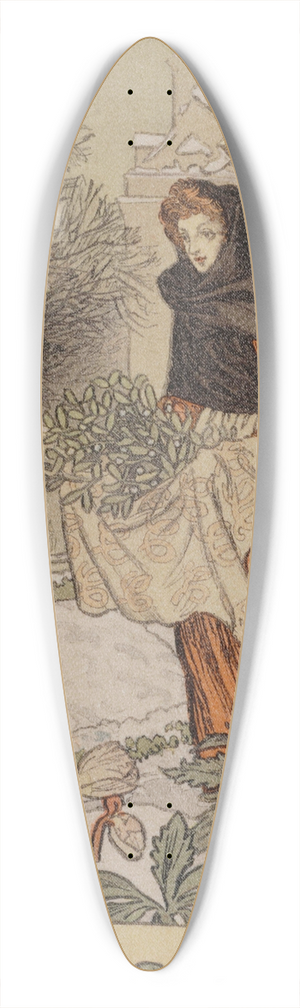 Eugne Grasset - Dcembre 39.3 inch art pintail longboard deck