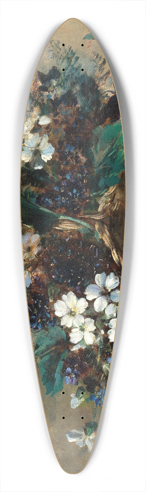 Eugne Henri Cauchois - A Wicker Basket with Black Hellebore and Violets 39.3 inch art pintail longboard deck