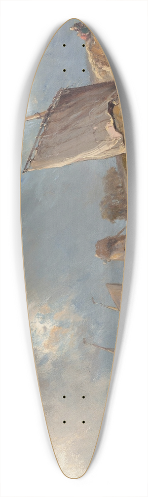 Eugne Isabey - Pcheurs  mare basse 39.3 inch art pintail longboard deck
