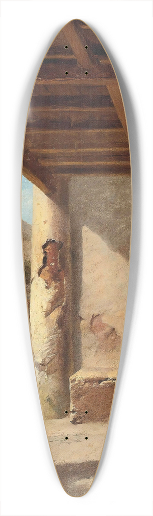 Eugne Joseph Verboeckhoven - A Sunlit Passage 39.3 inch art pintail longboard deck
