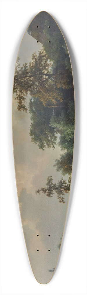 Eugne Joseph Verboeckhoven - Farm Animals By A Stream 39.3 inch art pintail longboard deck