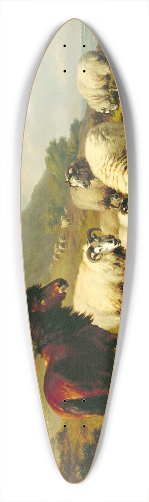 Eugne Joseph Verboeckhoven - Landscape with Sheep 39.3 inch art pintail longboard deck