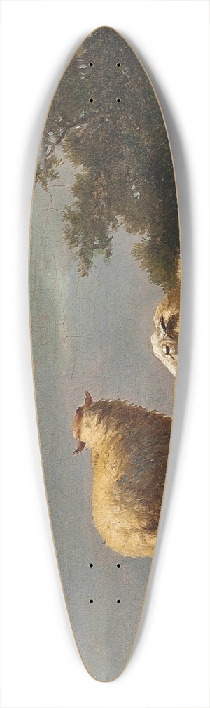 Eugne Joseph Verboeckhoven - Sheep and poultry in pasture 39.3 inch art pintail longboard deck