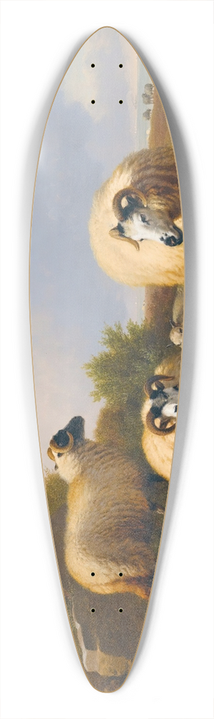 Eugne Joseph Verboeckhoven - Sheep In A Scottish Landscape 39.3 inch art pintail longboard deck