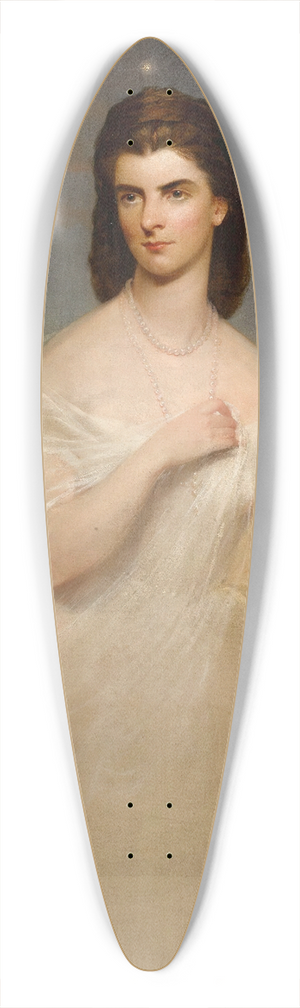 European School - Portrait Of Queen Maria Sophie Of Naples 39.3 inch art pintail longboard deck