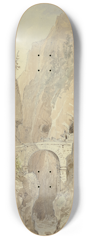 Carl Morgenstern - Ansicht von der Via Mala an der Splgenstrae 8.25 inch art skate deck