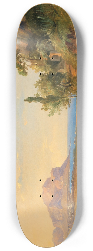 Carl Morgenstern - A view of the Bay of Palermo with Monte Pellegrino, Sicily 8.25 inch art skate deck Carl Morgenstern - A view of the Bay of Palermo with Monte Pellegrino, Sicily 8.25 inch art skate deck