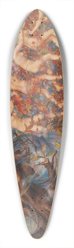 Evelyn De Morgan - Boreas and the Fallen Leaves 39.3 inch art pintail longboard deck Evelyn De Morgan - Boreas and the Fallen Leaves 39.3 inch art pintail longboard deck