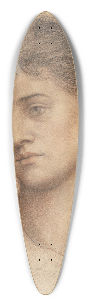 Evelyn De Morgan - Portrait head of a woman 39.3 inch art pintail longboard deck Evelyn De Morgan - Portrait head of a woman 39.3 inch art pintail longboard deck