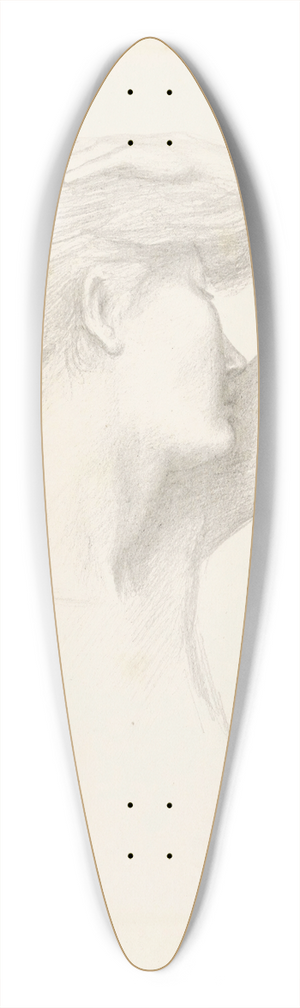 Evelyn De Morgan - Study For Luna 39.3 inch art pintail longboard deck